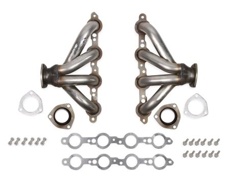 Hooker Super Competition Block Hugger Headers 2314HKR Headers, Competition, Hugger, Stainless Steel, Natural, Chevy, Small Block, LS1, Pair