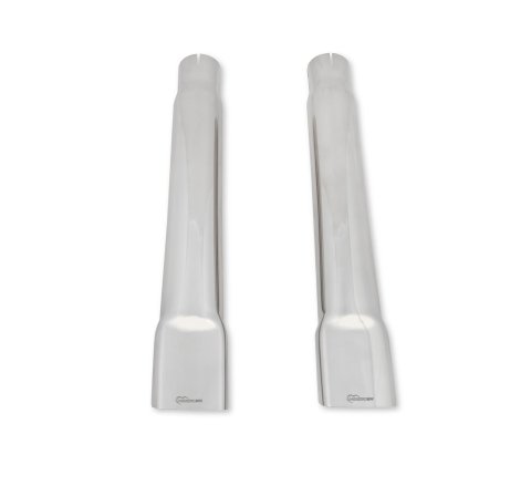 Hooker Blackheart Super Bee Rectangular, Polished 2.50 Inch Exhaust Tip BHC304 Tips, 2.5 in. Inlet/Outlet, Rectangular Exit, Stainless Steel, Polished, Pair