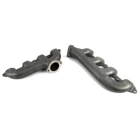 Hooker Blackheart LT Swap Exhaust Manifolds BHS5196 Manifolds, Cast Iron, Natural, Chevy, Rear Dump, Series Engines, Pair