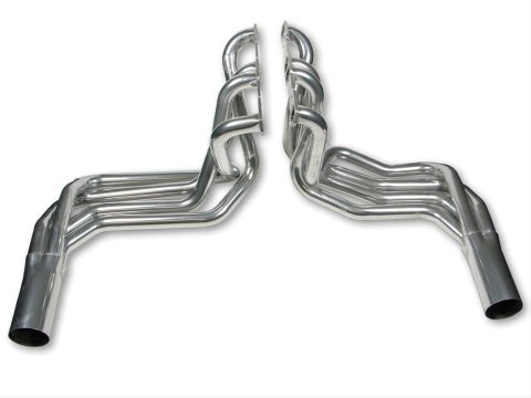 Hooker Super Competition Sidemount Headers 2224-1HKR Headers, Competition, Side Mount, Steel, Ceramic Coated, Chevy, Small Block, Pair