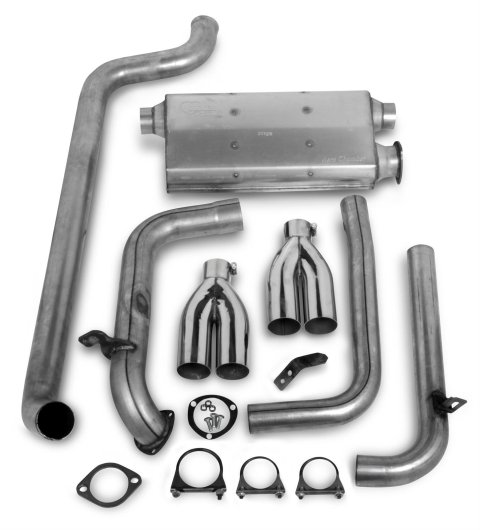 Hooker Super Competition Cat-Back Exhaust Systems 16827HKR System, Competition, Cat-Back, Steel, Aluminized, Tips, Chevy, Pontiac, 5.7L