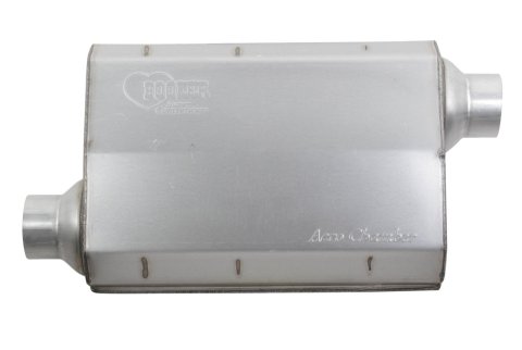 Hooker Aero Chamber Steel 2.5 Inch Muffler 21504HKR Muffler, Chamber, 2 1/2 in. Inlet/2 1/2 in. Outlet, Steel, Aluminized, Each