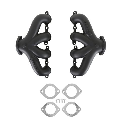 Hooker Blackheart Exhaust Manifolds 8504-3HKR Manifolds, Cast Iron, Black Ceramic Coated, Chevy, LS Series Engines, Pair
