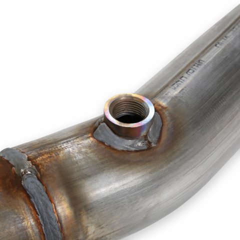 Hooker Blackheart Intermediate Pipes BH14350 Pipes, Exhaust, 2.50 in. O.D., 409 Stainless Steel, with Oxygen (O2) Sensor Bungs, Chevy, GMC, V8, Pair