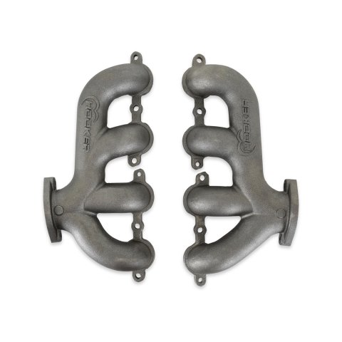Hooker Blackheart LS Swap Headers 8505HKR Exhaust Manifold, Swap, Cast Iron, Natural, Rear Dump, Universal, Pair