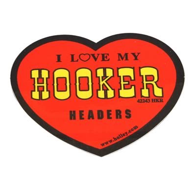 Hooker Decals 42243HKR Decal, Vinyl, Header Logo, Yellow, Red, White, Black, Each