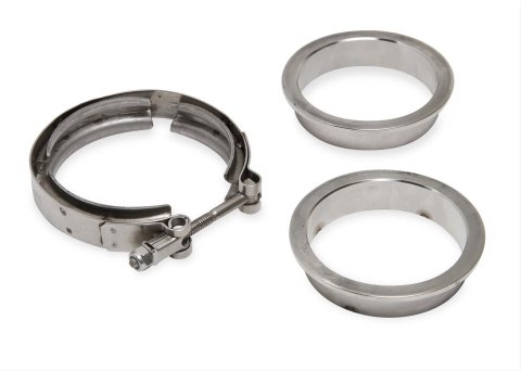 Hooker V-Band Clamps 41171HKR Exhaust Clamp, V-band Style, Stainless Steel, Natural, 2.500 in. Pipe Diameter, Kit