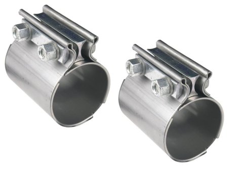 Hooker Band Clamps 41172HKR Exhaust Clamp, Clamp, 2.50 in. Pipe, 3.00 in. Width, Stainless Steel, Natural, Pair