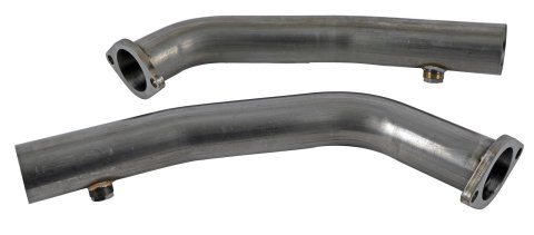 Hooker Blackheart Intermediate Pipes BH13257 Header Extensions, Pipes, 2.50 in. Diameter, 2-bolt Flange, Bung, RWD, Chevrolet, GMC, Small Block LS, Pair