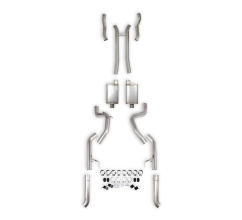 Hooker Blackheart Engine Swap Exhaust Systems BH2364 System, Blackheart, Header-Back, 3 in., Split Rear, Stainless Steel, Hemi Gen III, Dodge, Plymouth, Kit