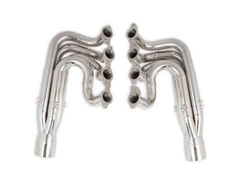 Hooker RacingHeart 3-Step Dragster Headers 2502-2HKR Headers, Downsweep, Primary, 4.5 in. Collector, Stainless Steel, Polished, Big Block, Chevrolet, Pair