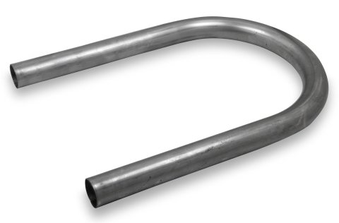 Hooker Mandrel Bend Tubing 1.625 Inch Steel Exhaust Pipe 12311HKR Tubing, 180 Degree, U-Bend, 1 5/8 in. Diameter, 6 in. Radius, 16-Gauge, Steel, Each