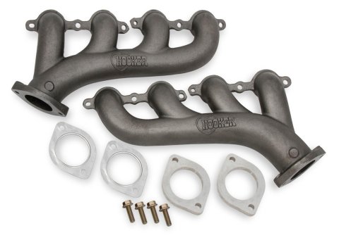 Hooker Exhaust Manifolds 8502HKR Manifolds, Cast Iron, Natural, Chevy, Small Block LS, Kit