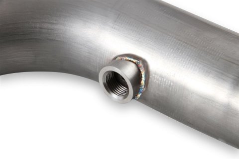 Hooker Blackheart Intermediate Pipes BH13205 Pipes, Exhaust, 2.50 in. O.D., 409 Stainless Steel, with Oxygen (O2) Sensor Bungs, Chevy, GMC, V8, Pair