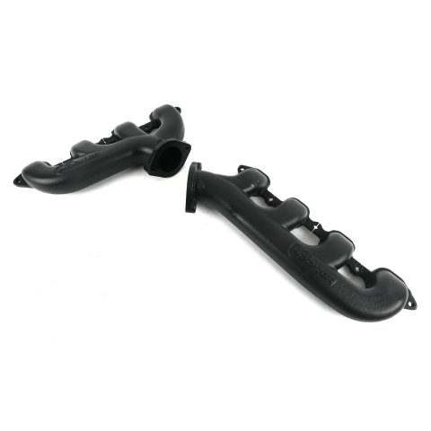 Hooker Blackheart LT Swap Exhaust Manifolds BHS5198 Manifolds, Cast Iron, Black Ceramic Coated, Chevy, Rear Dump, Series Engines, Pair