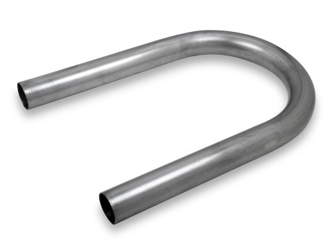 Hooker Mandrel Bend Tubing 2 Inch Steel Exhaust Pipe 12240HKR Tubing, 180 Degree, U-Bend, in. Diameter, 6 in. Radius, 18-Gauge, Steel, Each