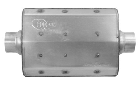 Hooker Aero Chamber Steel 3 Inch Muffler 21506HKR Muffler, Chamber, in. Inlet/3 in. Outlet, Steel, Aluminized, Each