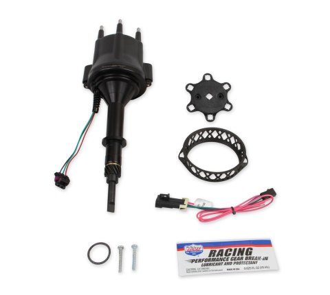 Holley Sniper EFI HyperSpark Distributors 565-316BK Distributor, HyperSpark, HEI Cap, Hall Effect, Billet Aluminum, Black Anodized, Steel Gear, Chevy, L6, Each