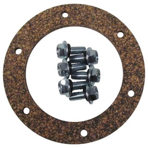 Holley Sniper Fuel Gauge Sending Unit Gasket and Screw Kits 19-169 Pump Gaskets, Sniper, Replacements, Cork, Rubber, Black, 6 Hole, Hardware Included, Each