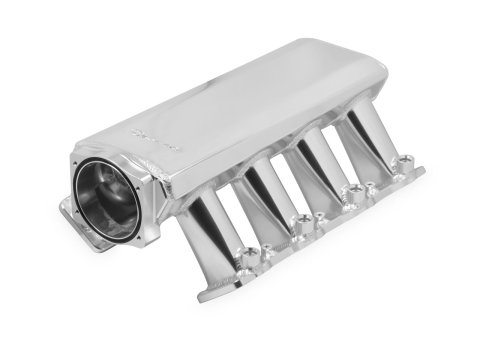 Holley Sniper EFI Fabricated Intakes 822041-1 Intake Manifolds, EFI, Hi-Ram, Rectangular Port, 102mm Bore, 2,200-6,800 RPM, Aluminum, Silver, Cadillac, Chevy, GMC, Hummer, Pontiac, Each