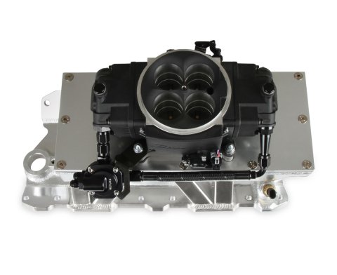 Holley Sniper EFI Stealth Fuel Crossover Kits 534-237 Lines, EFI, Crossover, -6 AN Hose, Braided, Aluminum Fittings, Black, with Pressure Regulator, for 4150, Throttle Body, Kit