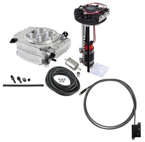 Holley Sniper 2 EFI 650 HP Returnless Fuel Injection Systems 550-510-BXD System, 2, Self-Tuning, Throttle body, Polished, 4150 Flange, hp Max, 800 CFM, Pump, Bluetooth, Kit