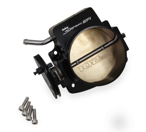 Holley Sniper Throttle Bodies 860005-1 Body, EFI, Multi-port Injection, 102mm Bore, Billet Aluminum, Black Anodized, Hardware, Cable Operated, Chevy, LS, 4.8-7.0L, Each