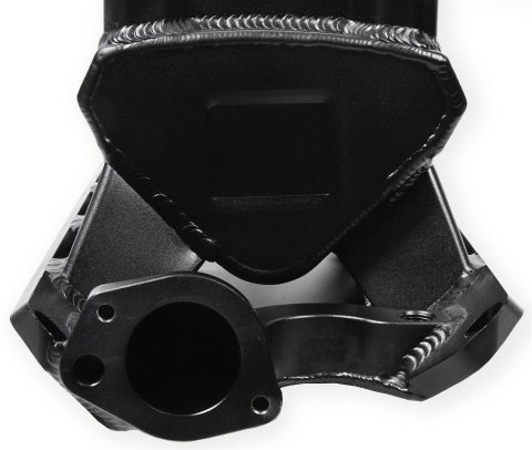Holley Sniper Carbureted Fabricated Intake Manifolds 827072 Manifolds, Sniper, Carbureted, Dual, 8.50 in. Flange, 1,800-7,000 RPM, 6.875 in. Tall, Welded Aluminum, Black, Ford, 260-302ci, Windsor, Each
