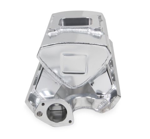 Holley Sniper Carbureted Fabricated Intake Manifolds 827011 Manifolds, Sniper, Carbureted, Single, 4150 Flange, 1,800-7,000 RPM, 6.875 in. Tall, Welded Aluminum, Silver, Ford, 260-302ci, Windsor, Each