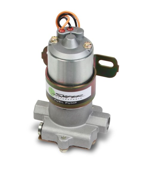 Holley Sniper Electric Fuel Pumps 80000102 Pumps, Sniper, Electric, 12 Volt, External, 140 gph, 14 psi, 3/8 in. NPT, Inlet and Outlet, Female Thread, Mounting Bracket, Gasoline, Each