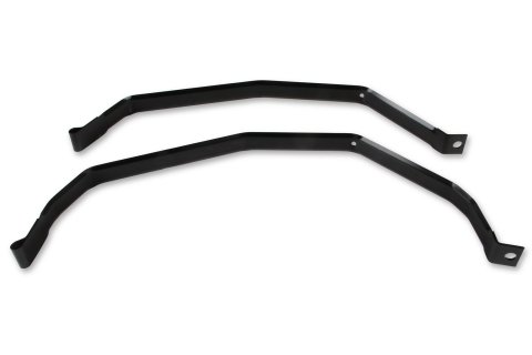 Holley Sniper Fuel Tank Straps for 1983-1994 CAPRI, 1983-1997 MUSTANG - 19-570 Straps, Sniper, Stock Replacement, Mounting Straps, Steel, Galvanized, Silver, Ford, Mustang, Mercury, Capri, Pair