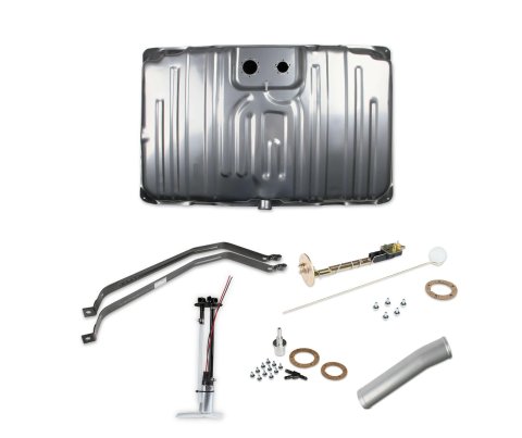 Holley Sniper EFI Conversion Fuel Tanks for 1971-1972 GS, GS 455, SKYLARK - 19-122 Tanks, Sniper, 20 Gallon, Steel, Silver, Pump, 13.5V, 67 gph, 1/4 in. Female Thread, Sending Unit, 0-90 ohm, Buick, Kit