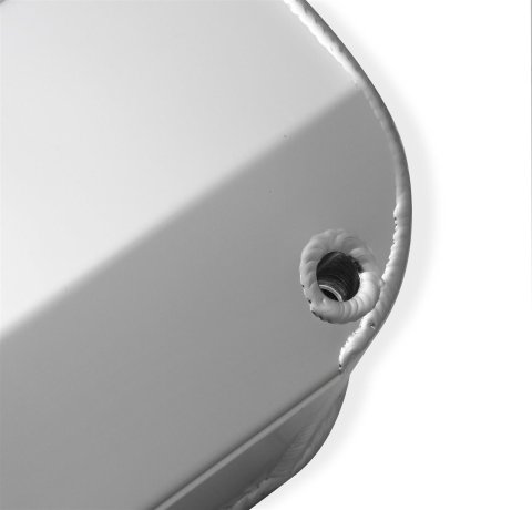 Holley Sniper Fabricated Aluminum Valve Covers 890007 Covers, EFI, Fabricated, Aluminum, 4.0 in. Tall, Baffled, Silver Gloss, 1.25 in. Breather Holes, Hardware, Ford, 429-460ci, Pair