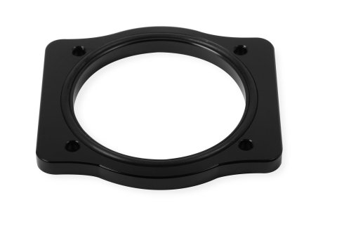 Holley Sniper Throttle Body Spacers 860014 Spacer, Sniper, Billet Aluminum, 102mm Bore, 0.375 in. Thick, Black Anodized, for EFI Fabricated Intakes, Chevy, 4.8-7.0L, Each