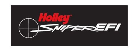 Holley Sniper EFI Decals 36-427 Decals, EFI, Vinyl, 3.563 in. Long, 1.250 in. Tall, Black Background, Red and White Letters, Adhesive, Each