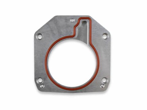 Holley Sniper EFI Throttle Body Adapter Plates 860026 Adapter, EFI, Billet Aluminum, 75mm Bore, Black Anodized, 3-bolt to 4-bolt Adapter, Chevy, 4.8L, 5.3L, 6.0L, Each