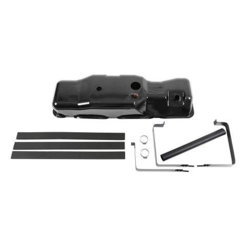 Holley Sniper Stock Replacement Fuel Tanks for 1975-1979 D100, 1974 D100 PICKUP, 1977-1980 D150 - 19-591 Tanks, Sniper, 15 Gallon, Replacement, Steel, Black Powdercoat, Lock Ring Included, Dodge, Truck, D150, Each