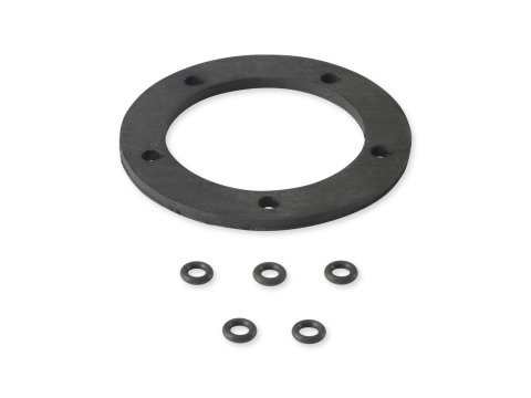 Holley Sniper Fuel Gauge Sending Unit Gasket and Screw Kits 19-188 Pump Gaskets, Sniper, Replacements, Viton Rubber, Black, 5 Hole, O-rings Included, Each