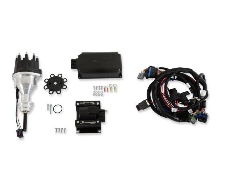 Holley Sniper EFI HyperSpark Distributor Kits 565-304K Ignition Systems, 1 EFI, HyperSpark, Ignition Box, Coil, Distributor, Wire Harness, Chrysler, Dodge, Plymouth, Small Block, LA, Kit