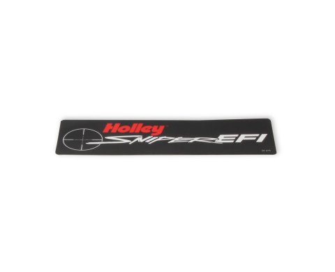 Holley Sniper EFI Decals 36-475 Decals, EFI, Vinyl, 5 in. Long, 1.500 in. Tall, Black Background, Red and White Letters, Adhesive, Each
