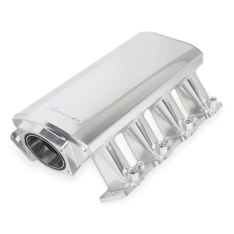 Holley Sniper EFI Fabricated Intakes 820041-1 Intake Manifolds, EFI, Fabricated, Cathedral Port, 102mm Throttle Body, 2,200-6,800 RPM, Aluminum, Silver, Chevy, LS, 4.8-6.0L, Kit
