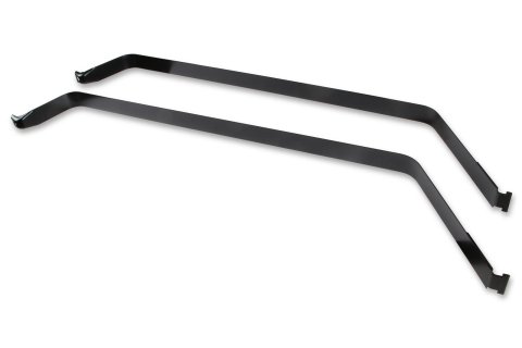 Holley Sniper Fuel Tank Straps for 1964-1966 BARRACUDA, DART, VALIANT - 19-573 Straps, Stock Replacement, Silver, Galvanized, Steel, Dodge, Plymouth, Pair
