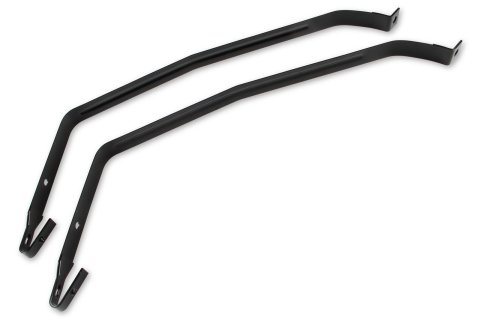 Holley Sniper Fuel Tank Straps for 1968 CHEVY II, 1969-1972 NOVA - 19-568 Straps, Sniper, Stock Replacement, Mounting Straps, Steel, Galvanized, Silver, Chevy, Chevy Nova, Pair
