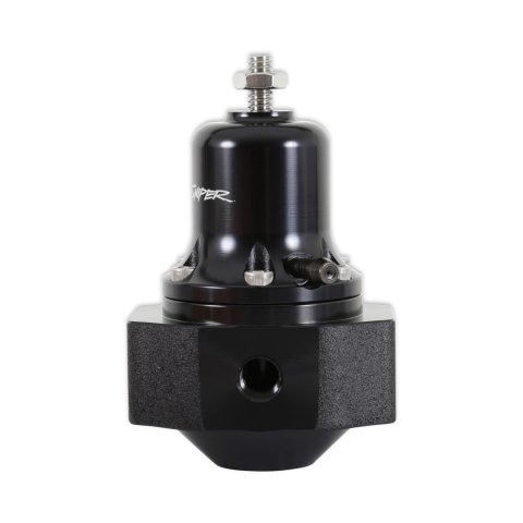 Holley Sniper EFI Fuel Regulators 19-395 Pressure Regulators, Sniper, EFI, 40-130 psi, Bypass, Return Style, Inline, -8 AN Ends, Female Thread, Aluminum, Black, with Bracket, Each