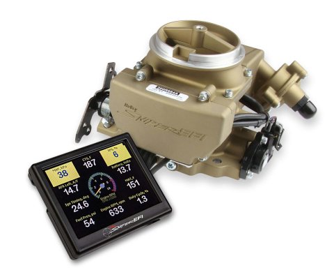 Holley Sniper EFI 2GC Large Bore Fuel Injection Systems 550-857 Systems, EFI, 2GC, Throttle Body, Gold, Bore, Flange, Injectors, Pressure Regulator, Harness, Tuner, Kit