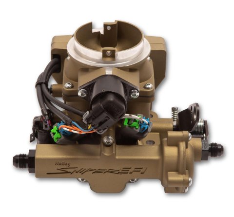 Holley Sniper EFI 2GC Small Bore Fuel Injection Systems 550-866 Systems, EFI, 2GC, Throttle Body, Gold, Bore, Flange, Injectors, Pressure Regulator, Harness, Tuner, Kit