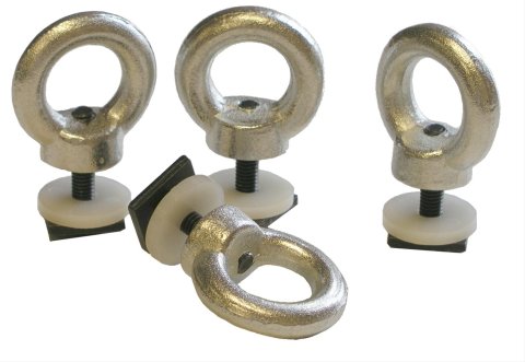 BAK ProRac Sliding Tie-Downs STR020-1 Cargo Tie Down Anchor, Anchor, Steel, Zinc Plated, Set of 4