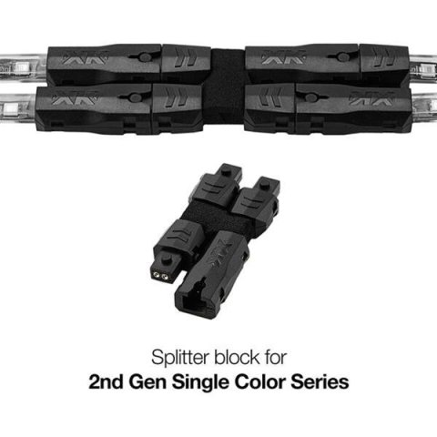 XK Glow Splitter Blocks XK-2P-SPLIT 2nd Gen 2 pin for LED Single Color Series