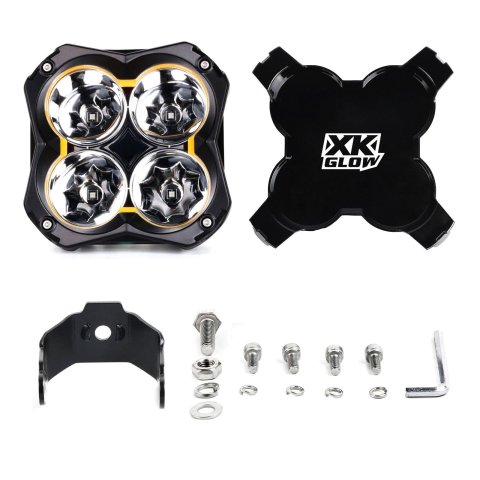 XK Glow Light Bars, Pods and Fog Lights XK067005-KIT 2pc 5in Spot Beam Offroad Cube