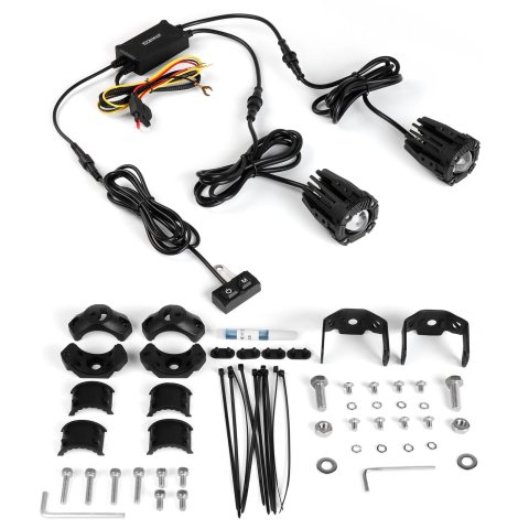 XK Glow Light Bars, Pods and Fog Lights XK034021 2" Dual Mode LED Driving Kit for Motorcycles, UTVs & ATVs